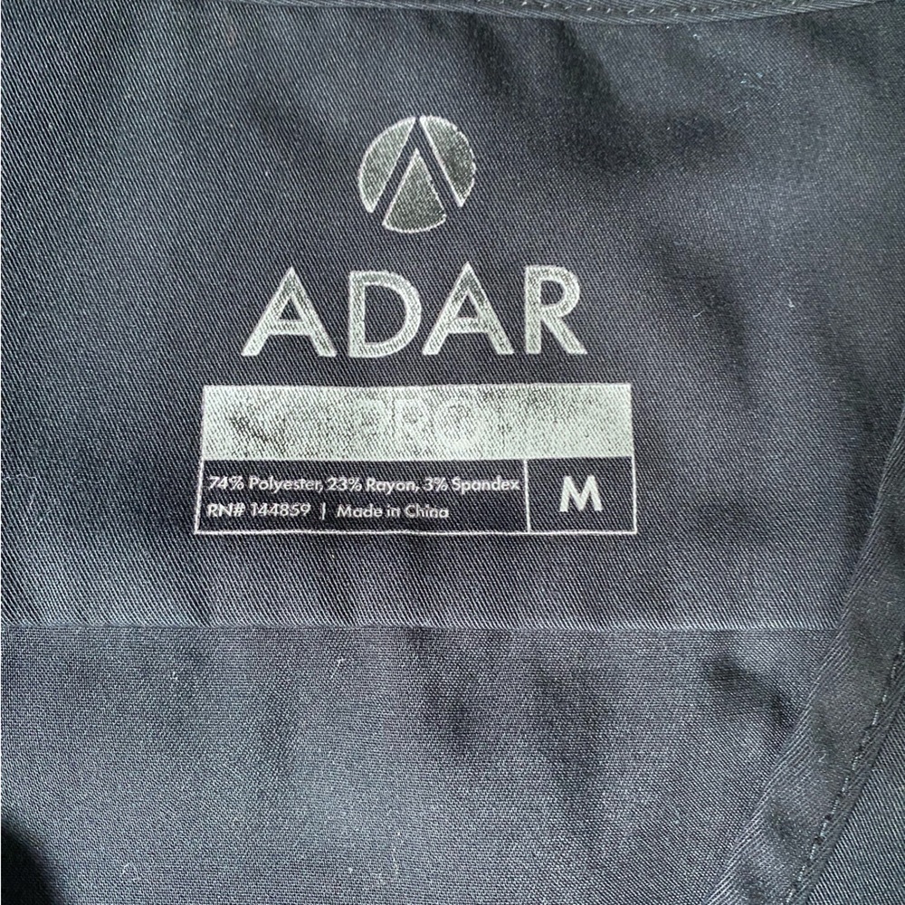 Adar Pro Women's Black Scrub Top Size M - Picture 5 of 8